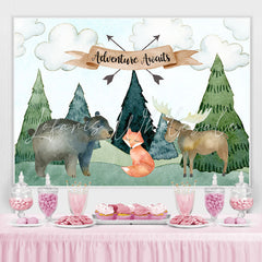 Lofaris Jungle Adventure Awaits Animals Baby Shower Backdrop