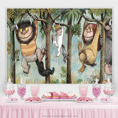 Lofaris Jungle King Of All The Wild Things Baby Shower Backdrop