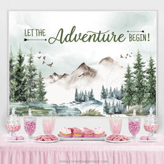 Lofaris Jungle Let The Adventure Begin Baby Shower Backdrop