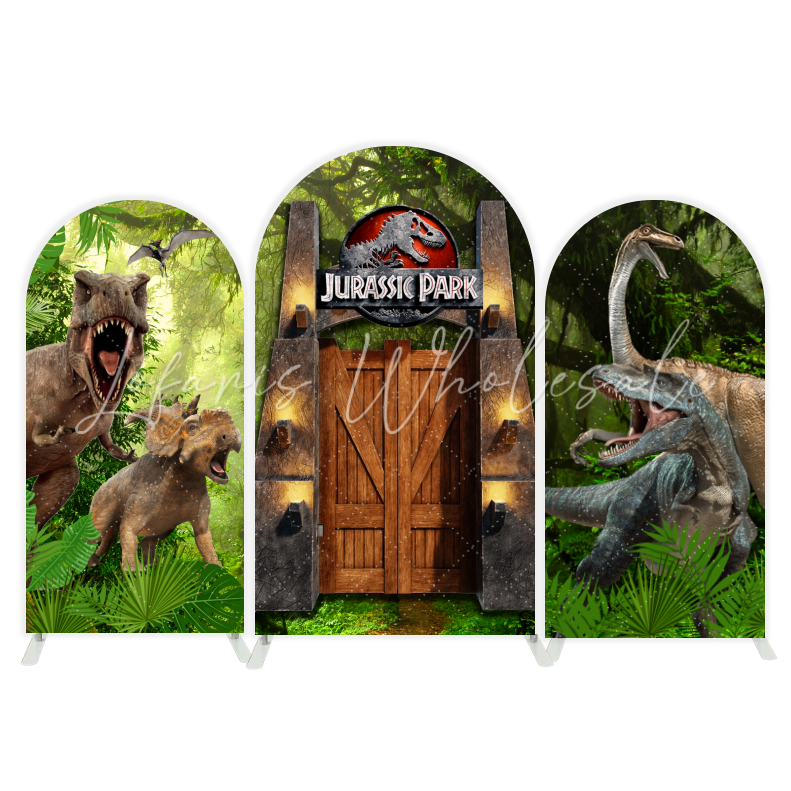 Jurassic World Park arch Birthday Party Arch Backdrop Wall Cloth Cover