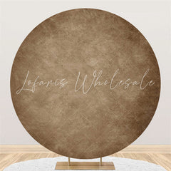 Lofaris Khaki Abstracted Texture Round Birthday Decro Backdrop