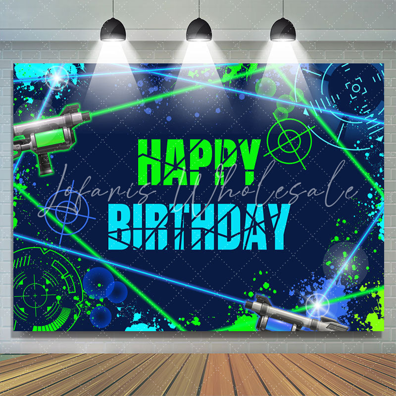 Lofaris Laser Shooting Game On Happy Birthday Backdrop