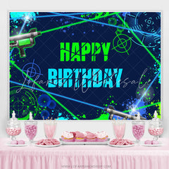 Lofaris Laser Shooting Game On Happy Birthday Backdrop