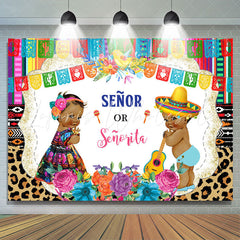 Lofaris Leopard Grain Senor or Senorita Baby Shower Backdrop