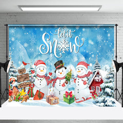 Lofaris Let It Snow Winter Night Sweet Hollyjolly Xmas Backdrop