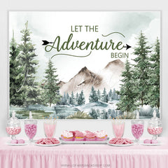 Lofaris Let The Adventure Begin Forest Jungle Baby Showerbackdrop