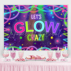 Lofaris Let¡¯S Glow Crazy With Abstract Lines Birthday Backdrop