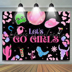 Lofaris Lets Go Girls Pink Disco Birthday Party Backdrop