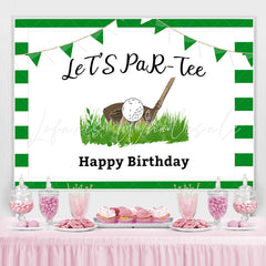 Lofaris Lets Partee Golf Happy Birthday Green Backdrop for Party