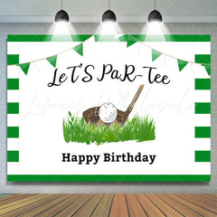 Lofaris Lets Partee Golf Happy Birthday Green Backdrop for Party