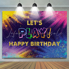 Lofaris Lets Play Colorful Graffiti Shining Birthday Backdrop