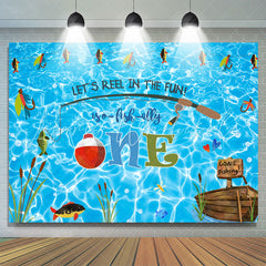 Lofaris Let¡¯s Reel In The Fun First Happy Birthday Backdrop