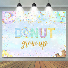 Lofaris Light Blue Donuts Grow Up Themed Birthday Backdrop