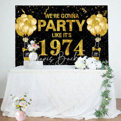 Lofaris Like Its 1974 Gold Sparkle 50th Birthday Backdrop