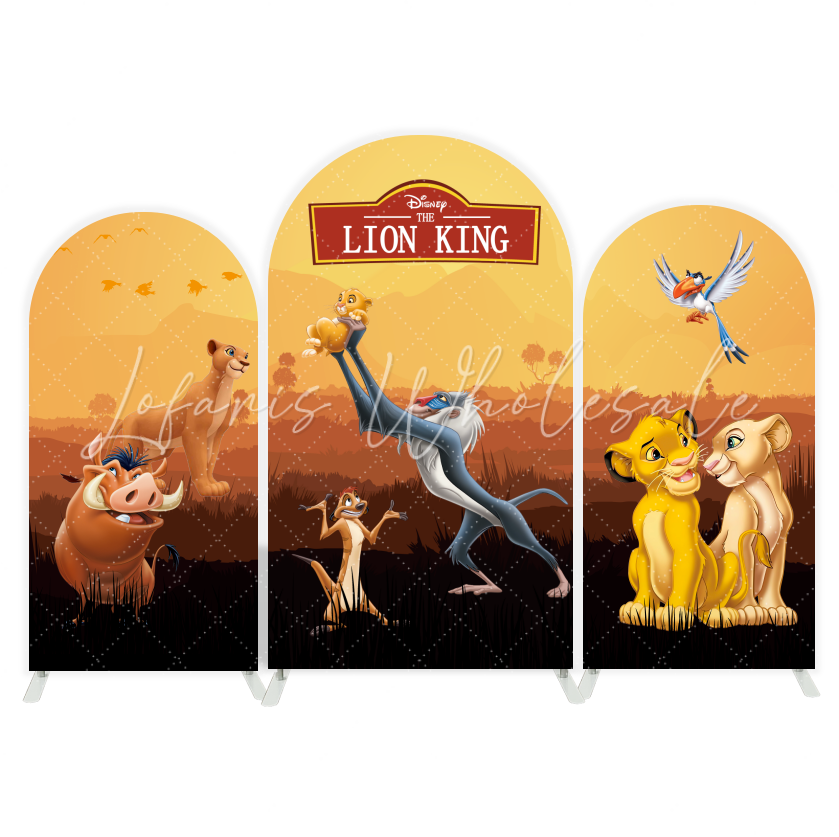 Lion King Birthday Party Arch Backdrop Wall Cloth Cover