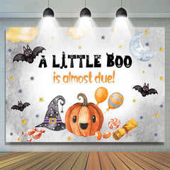 Lofaris Little Boo Pumpkin Halloween Baby Shower Backdrop