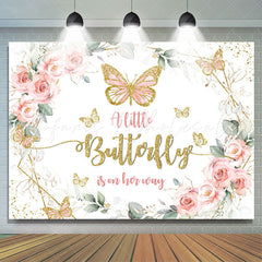 Lofaris Little Butterfly Is On Her Way Baby Shower Backdrop