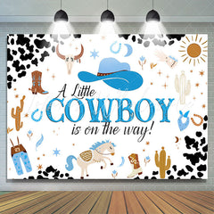 Lofaris Little Cowboy Is On The Way Baby Shower Backdrop