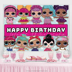 Lofaris Little Lol Girls Happy Birthday Backdrop Banner For Kids