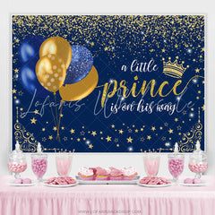 Lofaris Little Prince Is On His Way Baby Shower Backdrop