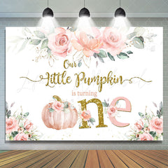 Lofaris Little Pumpkin Is Turning One Happy Birthday Backdrop