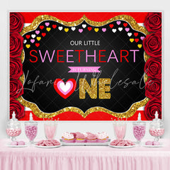 Lofaris Little Sweetheart Is Turning One Birthday Backdrop