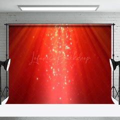 Lofaris Mystical Christmas Light Beam Red Holiday Backdrop