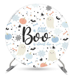 Lofaris Lovely Ghost Boo Halloween Baby Shower Round Backdrop