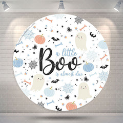 Lofaris Lovely Ghost Boo Halloween Baby Shower Round Backdrop