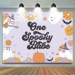 Lofaris Lovely Pumpkin Ghost Halloween Baby Shower Backdrop