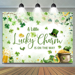 Lofaris Lucky Charm Clover St Patricks Baby Shower Backdrop