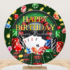 Lofaris Lucky Gambling Chips Happy Birthday Backdrop For Men