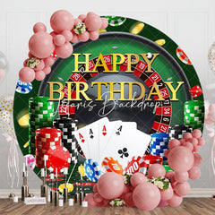 Lofaris Lucky Gambling Chips Happy Birthday Backdrop For Men