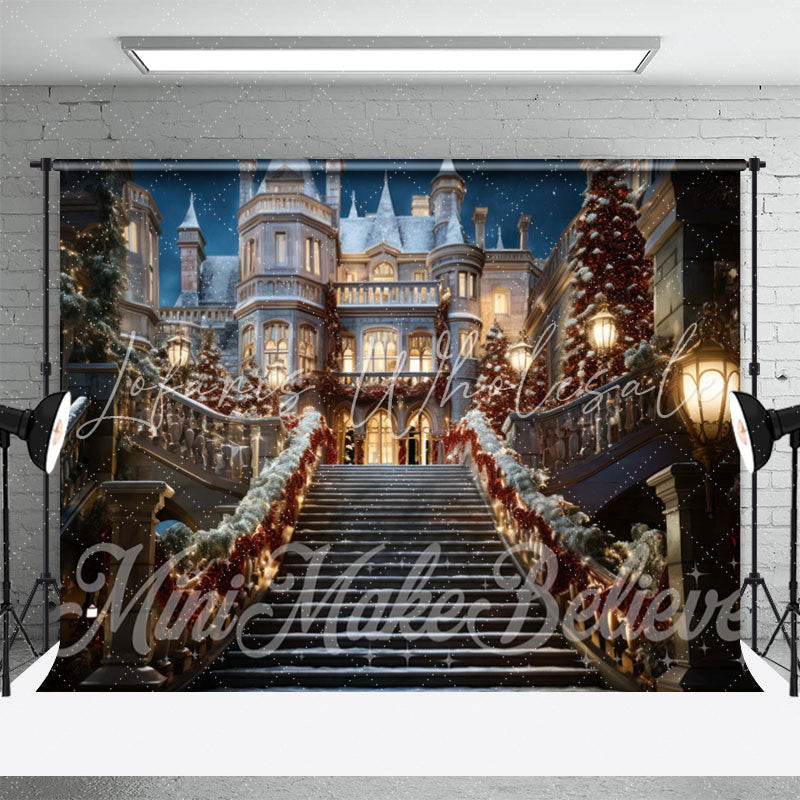 Lofaris Luxurious Castle Photography Christmas Backdrop