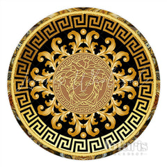 Lofaris Luxury Gold And Floral Vintage Round Backdrop For Party