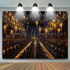 Lofaris Hogwarts Theme Dark Dinning Backdrop For Birthday Banner