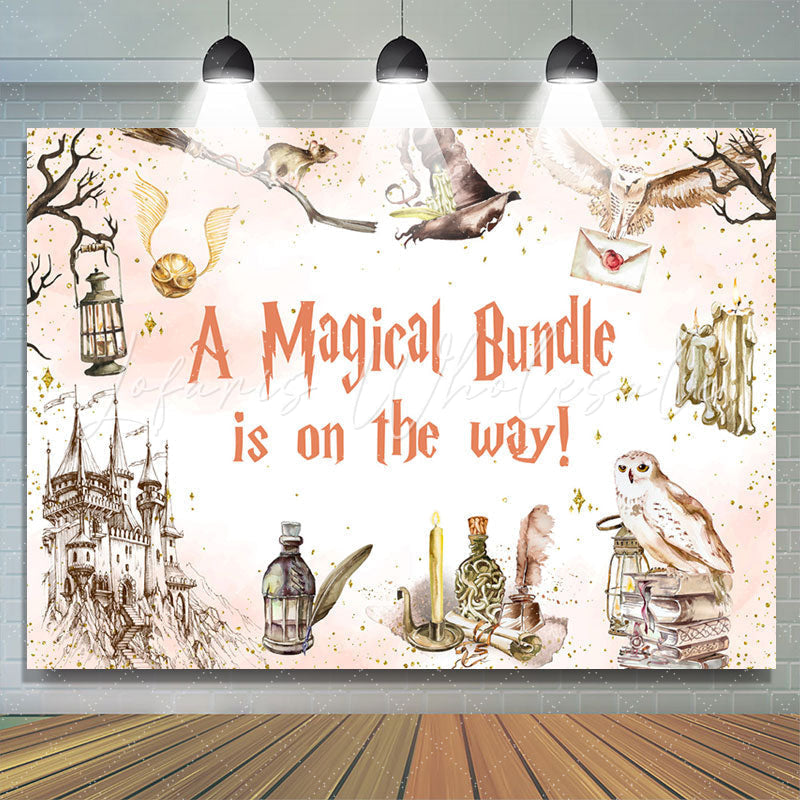 Lofaris Magical Bundle Hogwarts Boy Baby Shower Backdrop