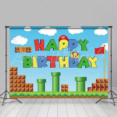 Mario Video Game Super Brother Backdrop For Party