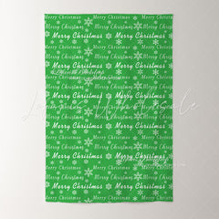 Lofaris Merry Christmas Snowflake Green Photoshoot Backdrop