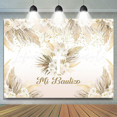 Lofaris Mi Bautizo Floral Themed Boho Baby Shower Backdrop