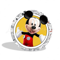 Mickey Birthday Party Round Backdrop Cover Plinth Cylinder Pedestal Cloth Cover