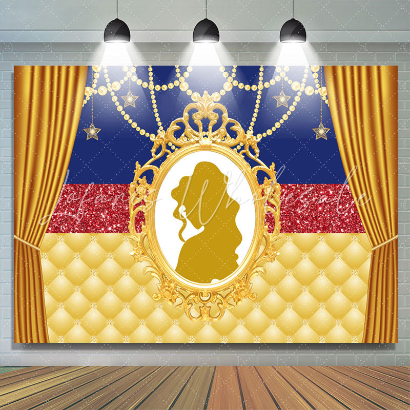 Lofaris Mirror Princess Theme Happy Birthday Backdrop For Girl