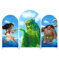 Moana arch Birthday Party Arch Backdrop Wall Cloth Cover