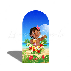 Moana Baby Theme Happy Birthday Party Arch Backdrop Wall Cloth Cover