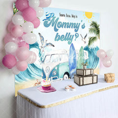 Lofaris Mommys Belly Beach Summer Gender Reveal Backdrop