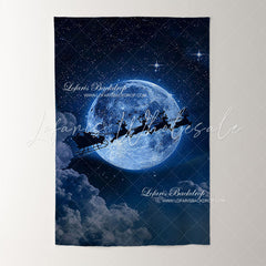 Lofaris Moon Starry Elks Cloud Christmas Photoshoot Backdrop