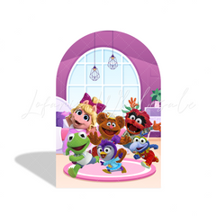 Muppet Babies Birthday Party Arch Backdrop Wall Cloth Cover