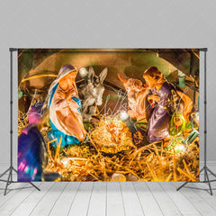 Lofaris Nativity Baby Jesus Photoshoot Christmas Backdrop