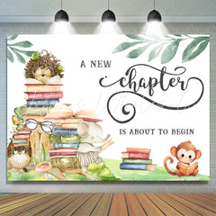 Lofaris New Chapter Begin Cute Animals Baby Shower Backdrop