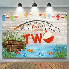 Lofaris O Fish Ally Lake Wood 2nd Birthday Party Backdrop